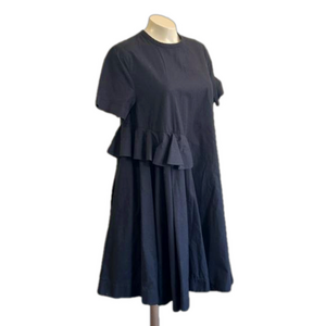 JNBY ruffled art to wear black Dress